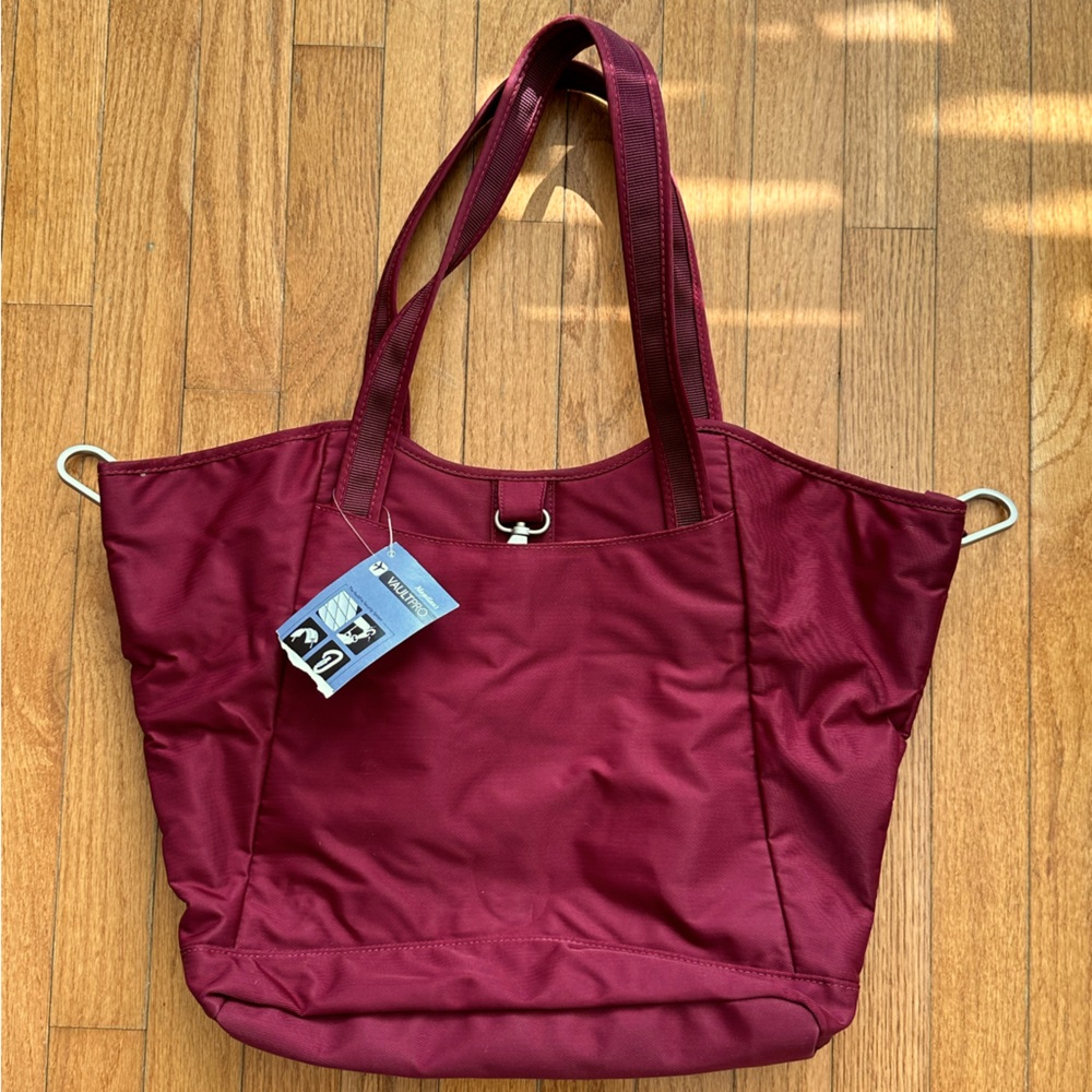 NEW Magellan’s VaultPro RFID Tote Bag in Maroon